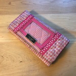 Kate Space Pink Plaid Wallet